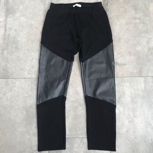 Pinc premium girls black faux leather leggings!
